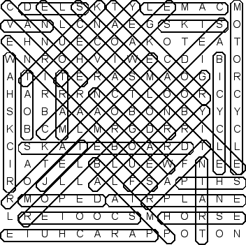 word search puzzle solution