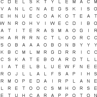 word search puzzle