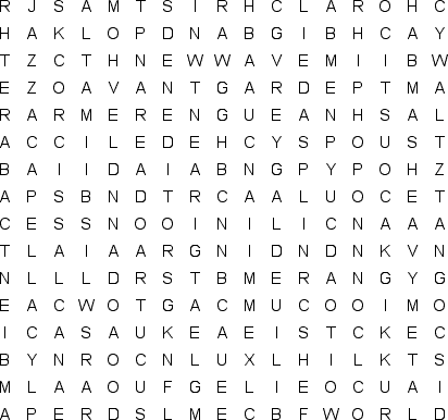 word search puzzle