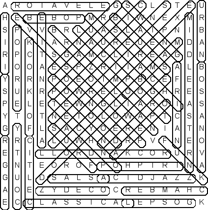 word search puzzle solution