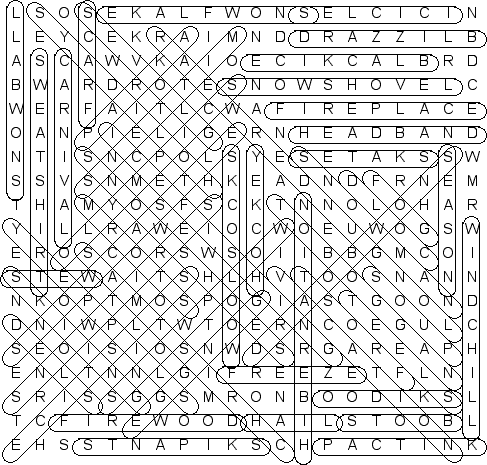 word search puzzle solution